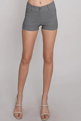 Millennium Trouser Shorts - Grey - Soho Chic Shoppe