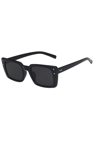 Black Anti-reflective Square Retro Sunglasses - Soho Chic Shoppe