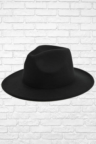 Black Wide Brim Hat - Soho Chic Shoppe