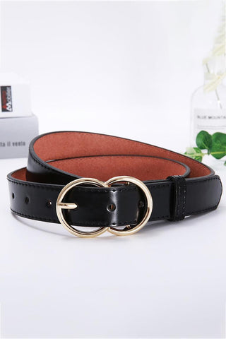 Double O Ring Faux Leather Belt - Soho Chic Shoppe