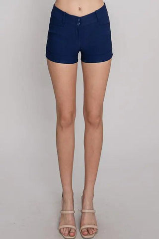Millennium Trouser Shorts - Denim Blue - Soho Chic Shoppe