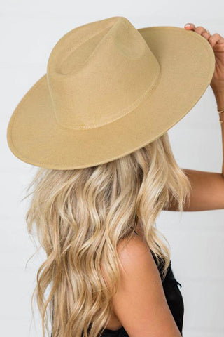 Tan Wide Brim Hat - Soho Chic Shoppe