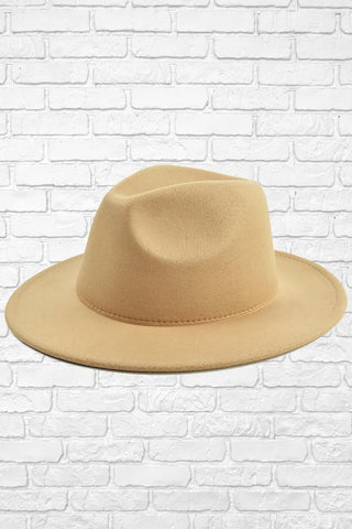 Tan Wide Brim Hat - Soho Chic Shoppe